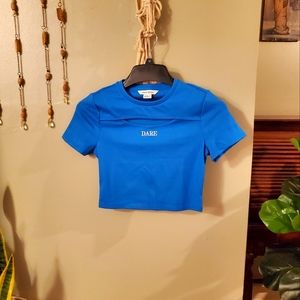 Blue Urban Revivo Crop Top